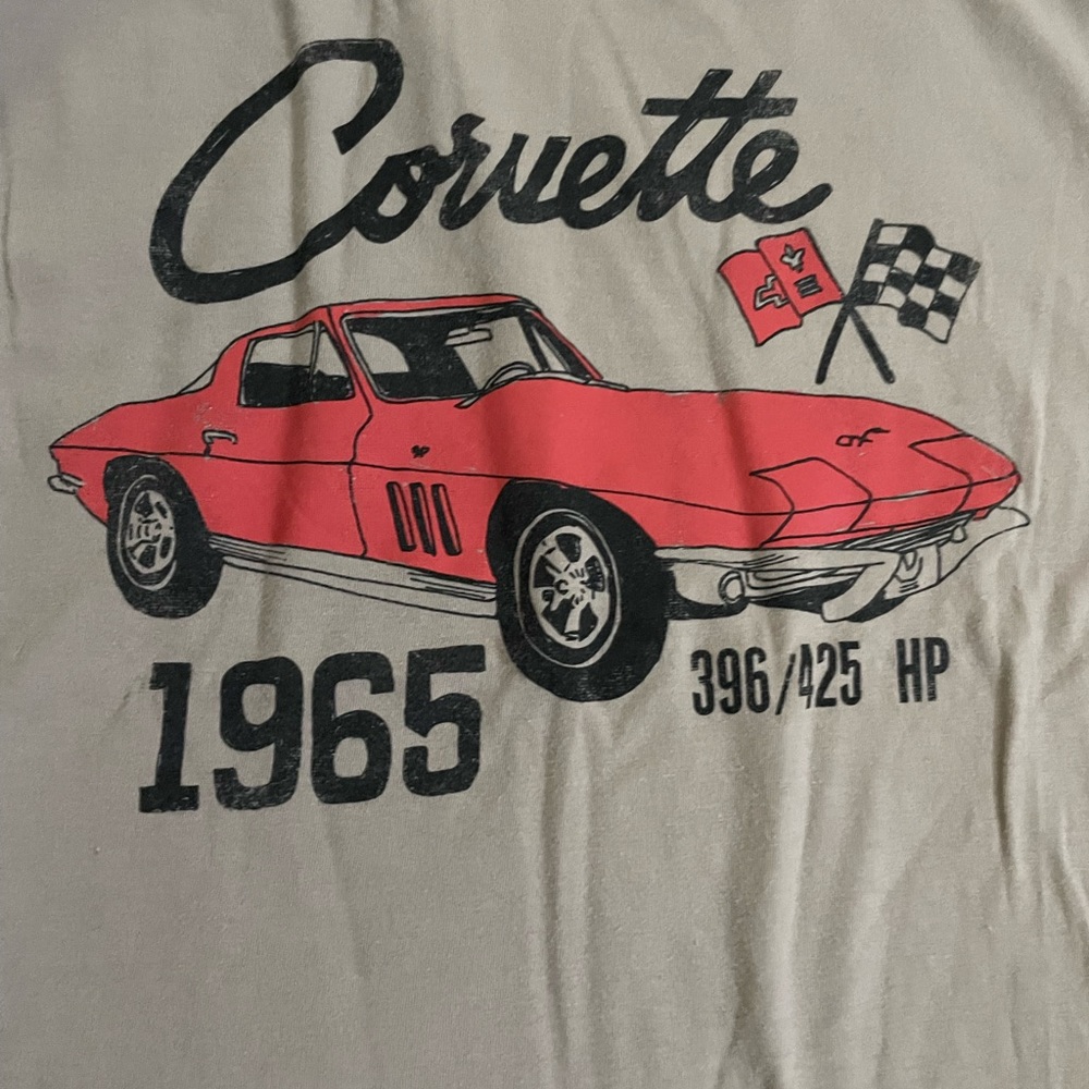 Tan graphic Corvette tee Size S - Picture 3 of 3